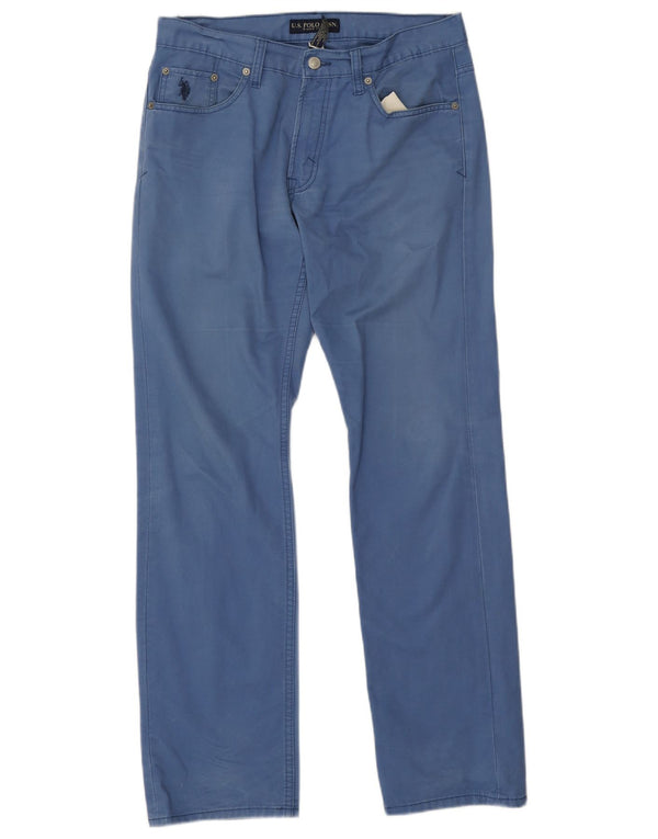 U.S. Polo Assn. Pantalon décontracté droit femme W31 L32 bleu coton