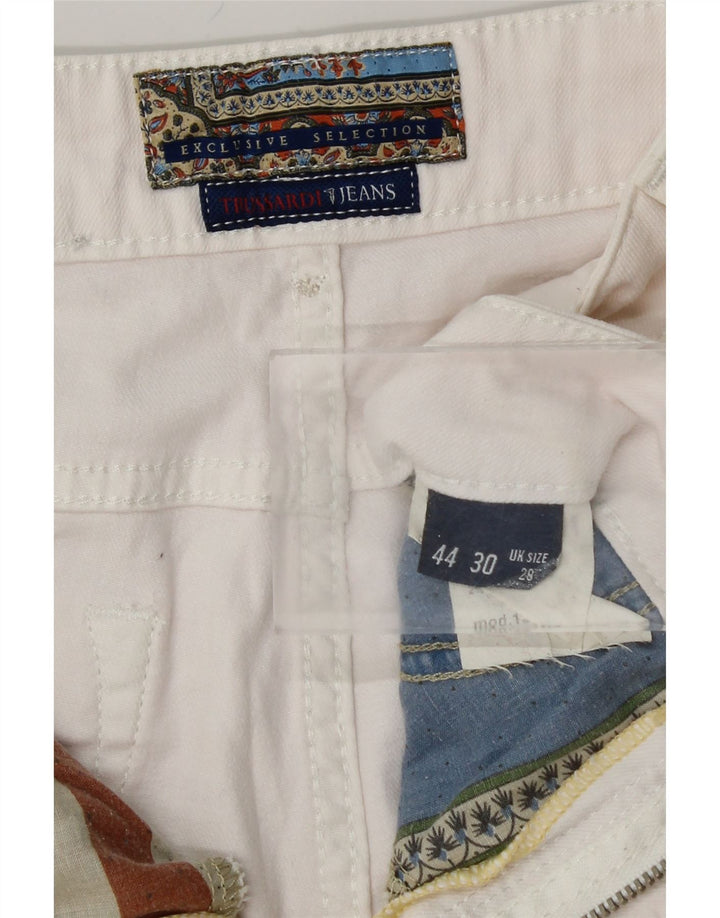 TRUSSARDI Womens Slim Jeans W28 L29 White Cotton