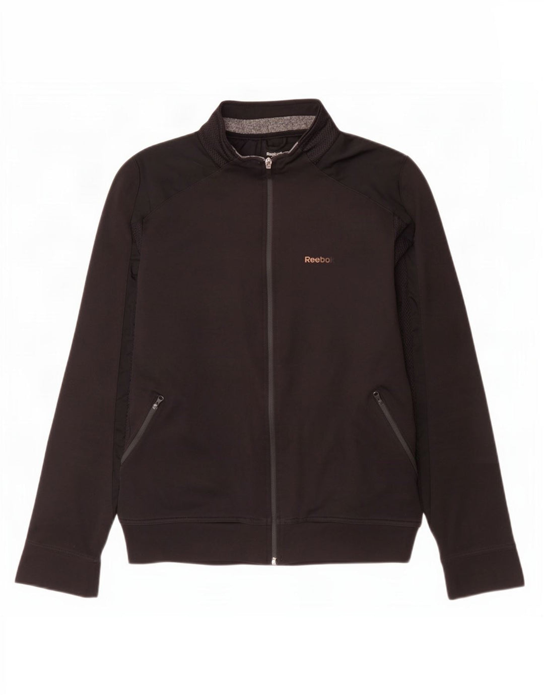 Reebok Mens Graphic Tracksuit Top Jacket Small Black Polyester