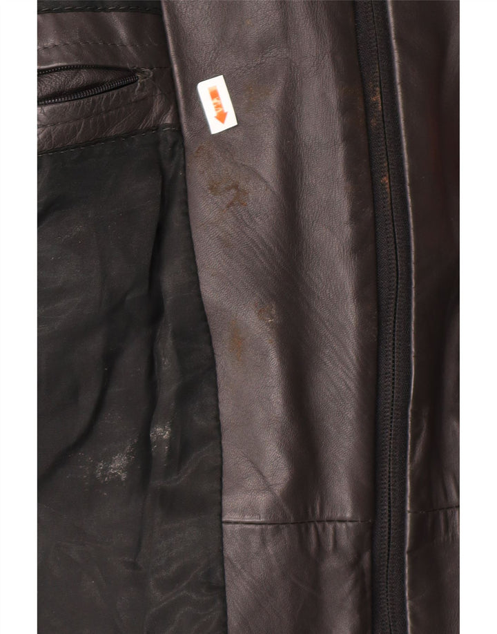 XC GIGLIO Mens Leather Jacket UK 38 Medium Black Leather