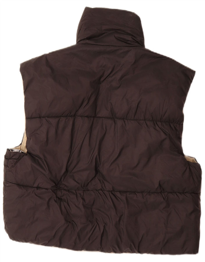 ZARA Womens Padded Gilet UK 16 Large Black