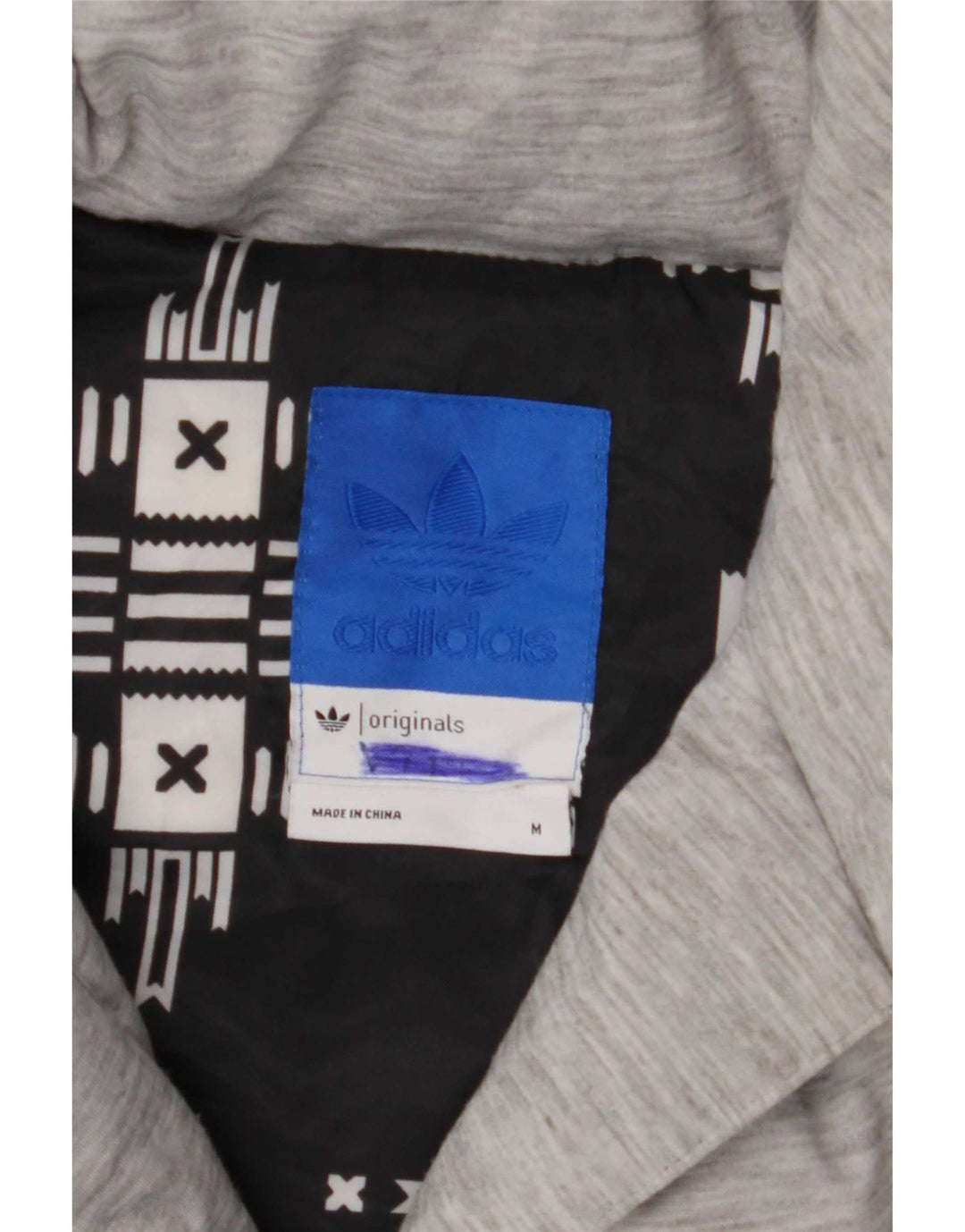 Giacca imbottita corta da donna Adidas UK 14 Poliammide color block grigio medio