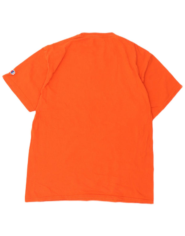 Champion Mens Bucknell Bison Football Graphic T-Shirt Top Large Orange