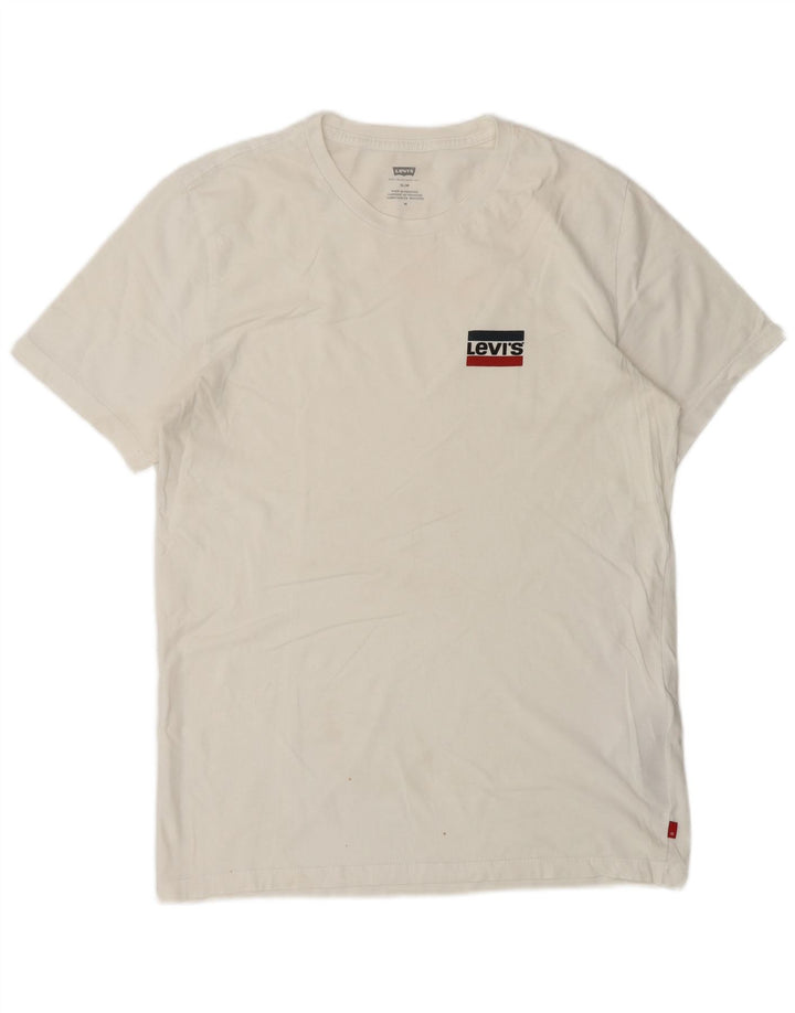 LEVI'S Mens Slim T-Shirt Top Medium White Cotton