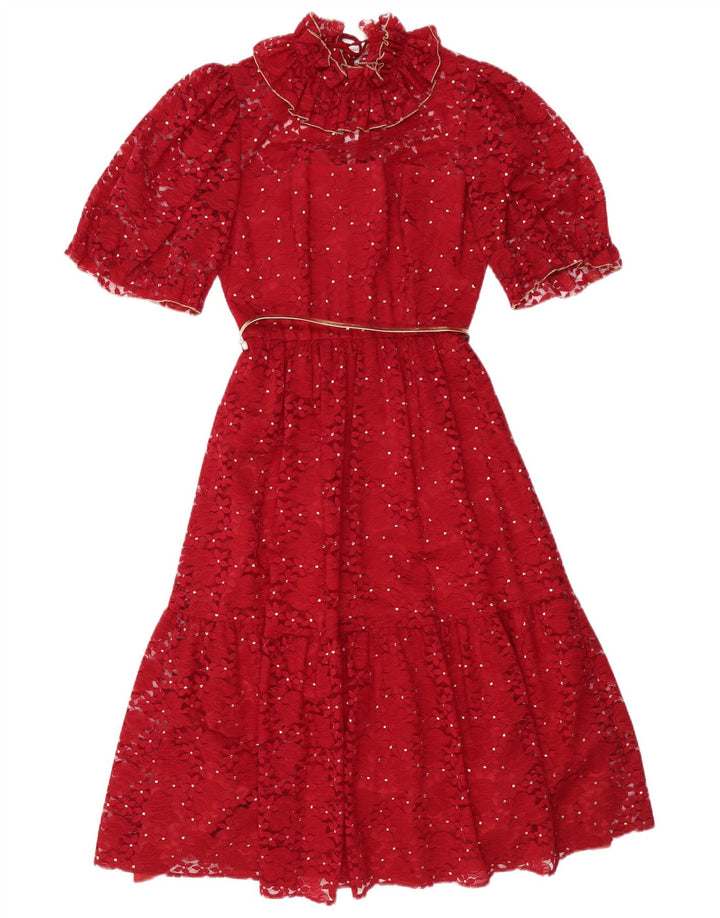 E+M AUGUSTAT Womens Maxi Dress UK 12 Medium Red Floral