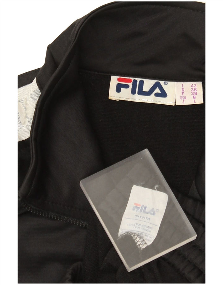 Giacca da ginnastica grafica da donna Fila IT 42 Medium Black Colourblock