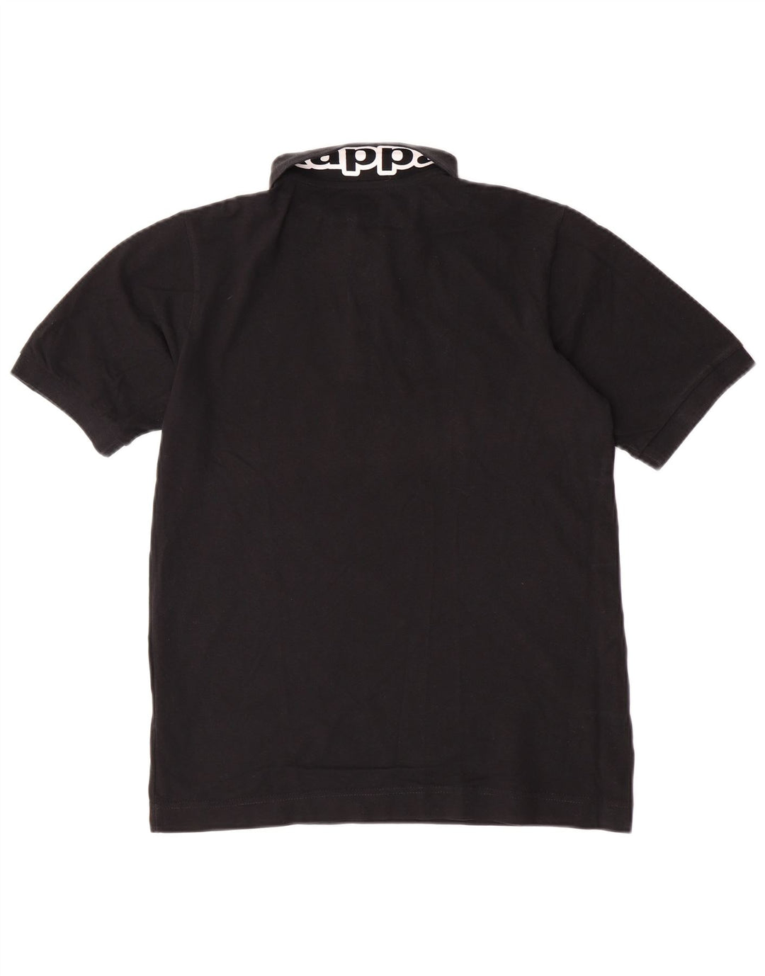Kappa Mens Graphic Polo Shirt Small Black Cotton