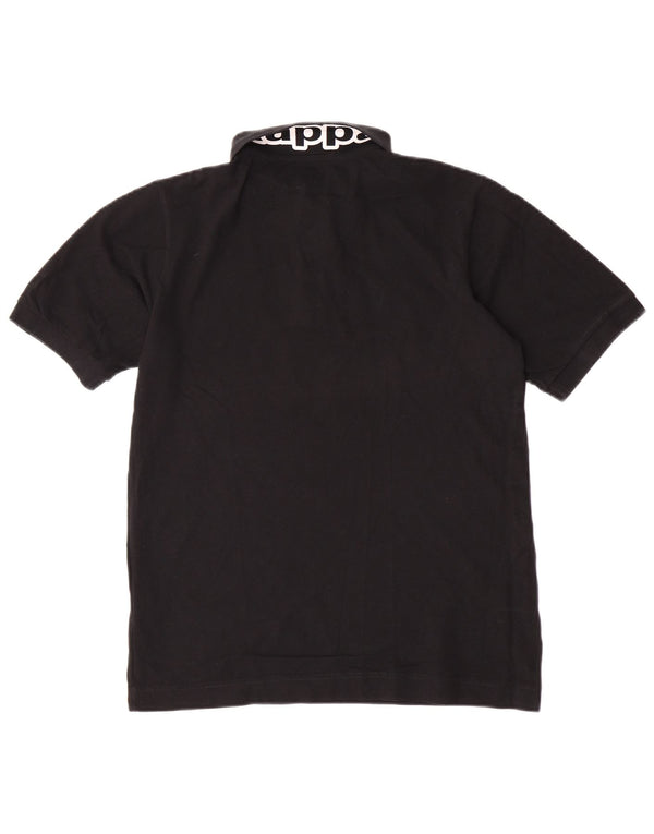 Kappa Polo Graphique Homme Petit Noir Coton
