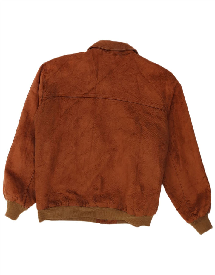Alta Moda Mens Bomber Suede Jacket UK 42 XL Brown