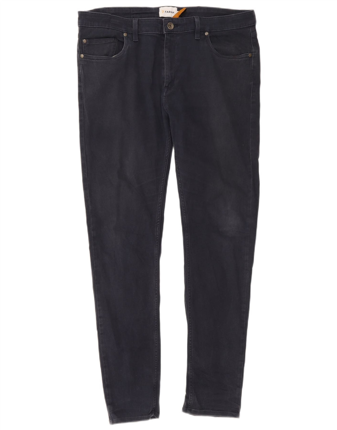 Farah Mens Slim Jeans W36 L32 Navy Blue Cotton