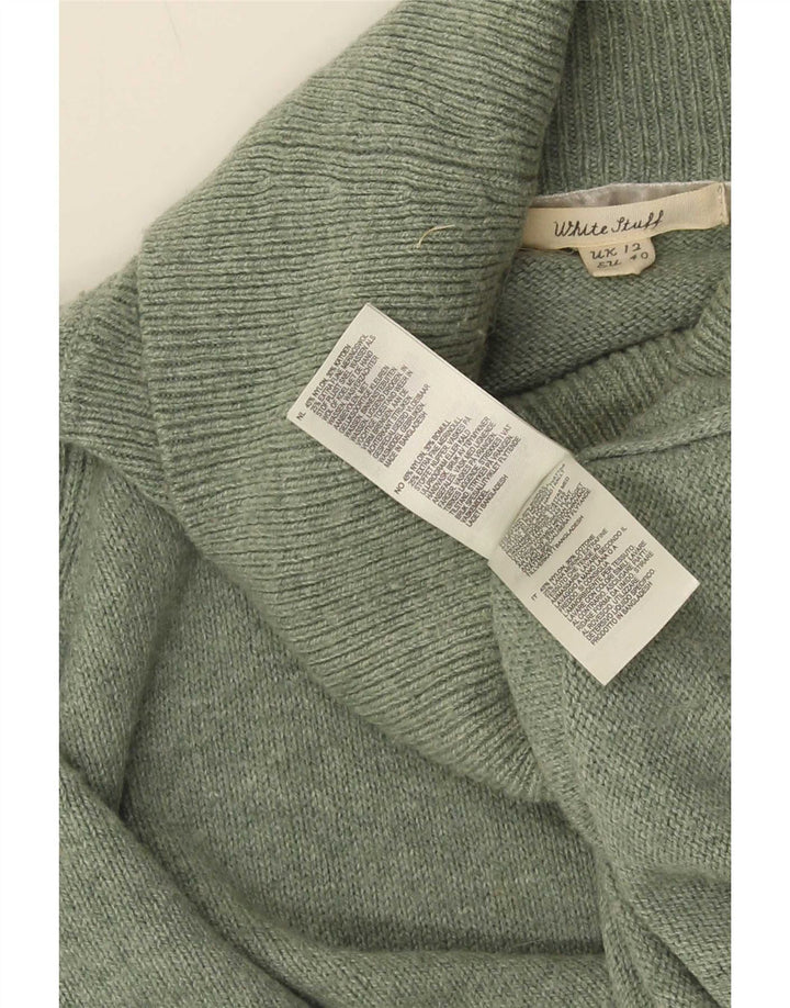 Maglione maglione oversize con collo alto da donna di White Stuff UK 12 Verde medio