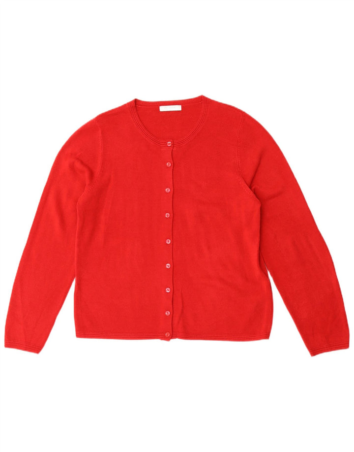 Marks & Spencer Womens Classic Fit Cardigan Sweater UK 12 Medium Red
