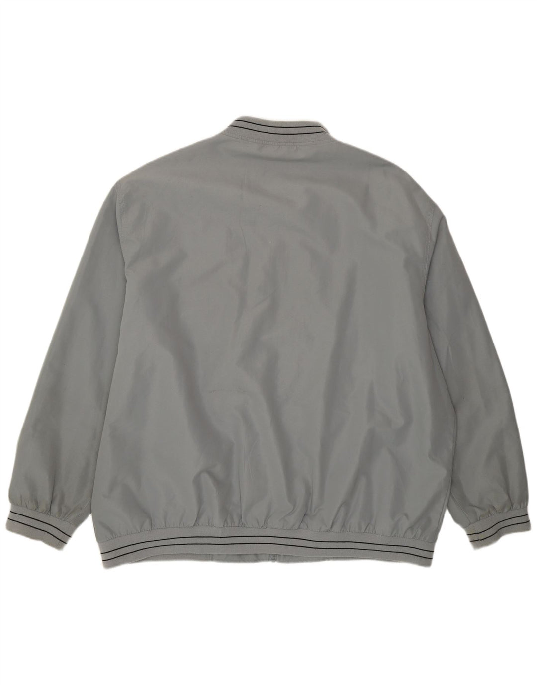 CARABOU Mens Bomber Jacket UK 46 3XL Grey Polyester