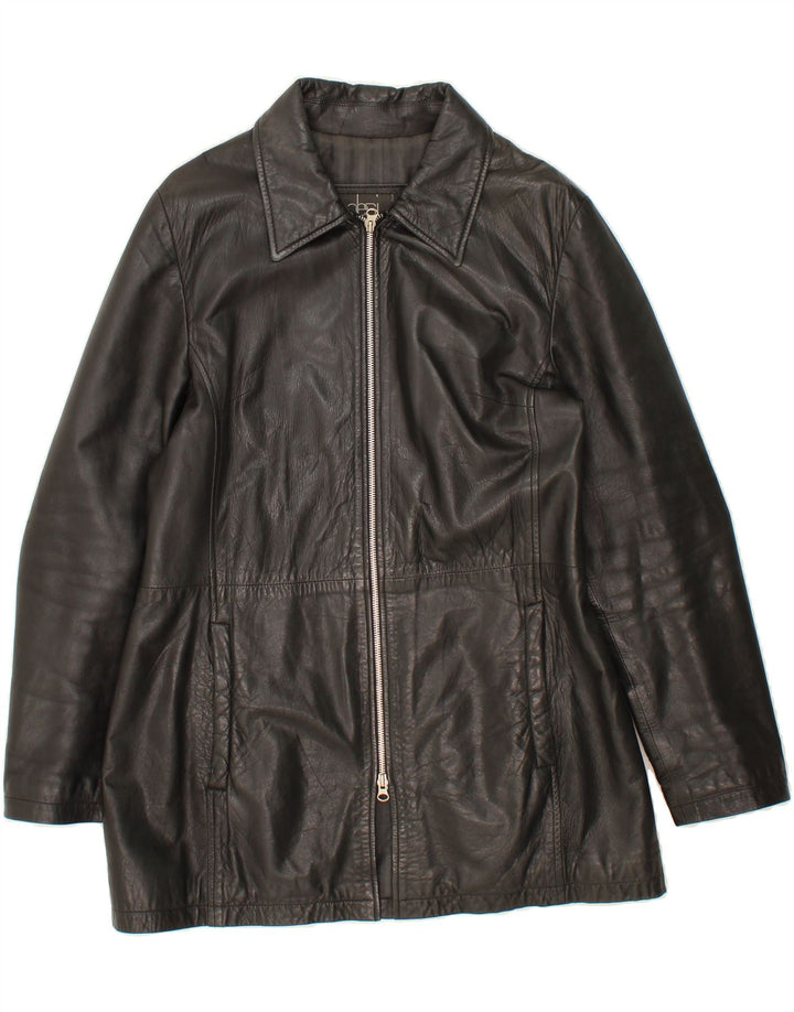 DESI Womens Leather Jacket UK 14 Medium Black Vintage Desi and Second-Hand Desi from Messina Hembry 