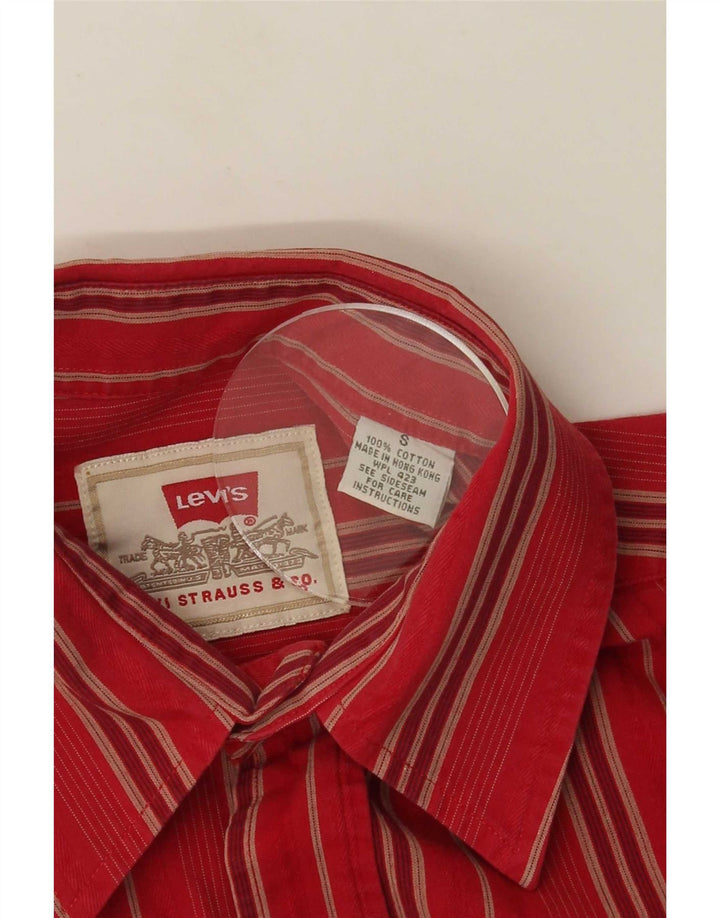 Camicia a maniche corte da uomo Levi's piccola in cotone a righe rosse
