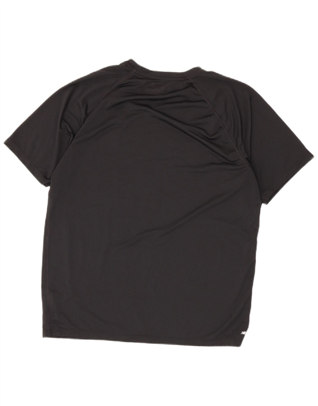 New Balance Mens Graphic T-Shirt Top Large Black Polyester