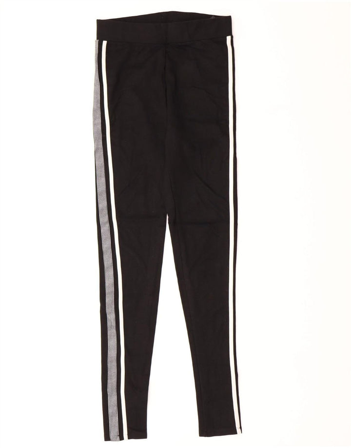 MARKS & SPENCER Womens Leggings UK 10 Small Black Viscose Vintage Marks & Spencer and Second-Hand Marks & Spencer from Messina Hembry 