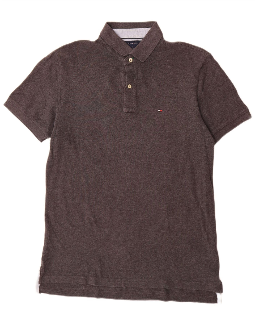 Tommy Hilfiger Mens Polo Shirt Medium Grey Cotton