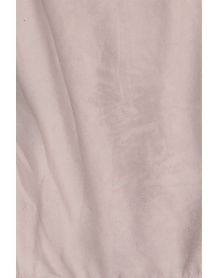 Marks & Spencer Womens Ruffle Front Shirt Blouse UK 16 Large Pink Lyocell