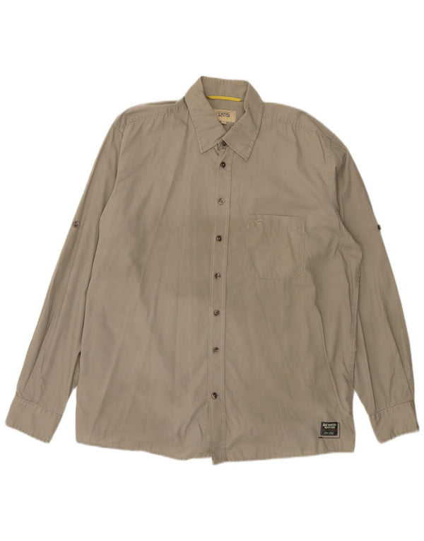 Camel Active Mens Shirt Large Grey Cotton