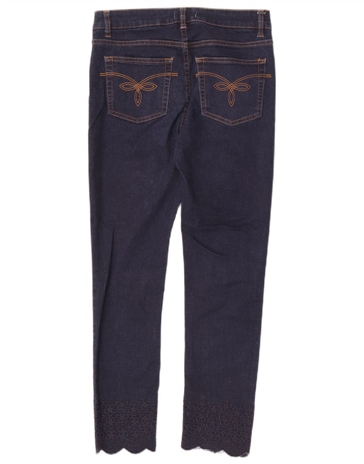Ted Baker Dame Slim Jeans W28 L26 Navy Blue Floral