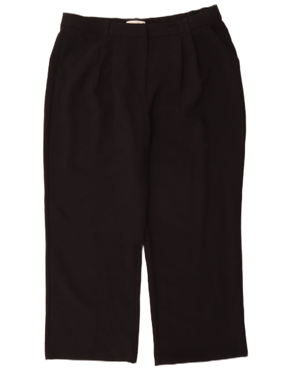 Abercrombie & Fitch Womens High Waist Chino Trousers UK 18 XL W34 L30 Black