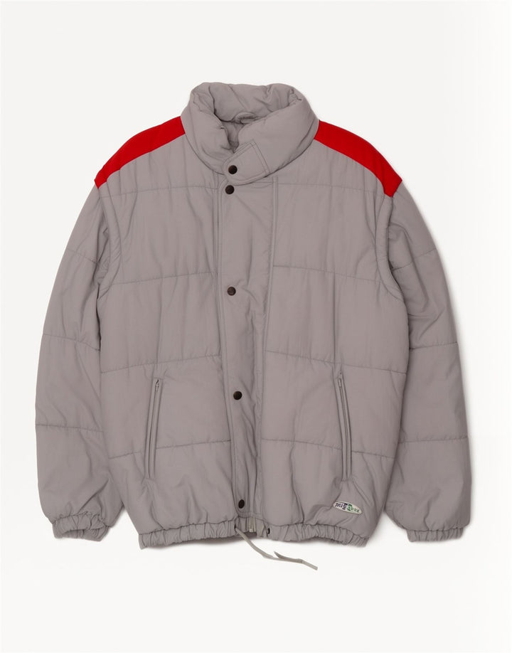 MCROSS Mens Padded Jacket IT 48 Medium Grey Polyamide
