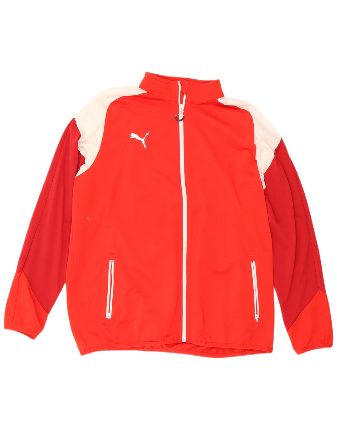 Giacca da tuta da uomo Puma 2XL Poliestere color block rosso