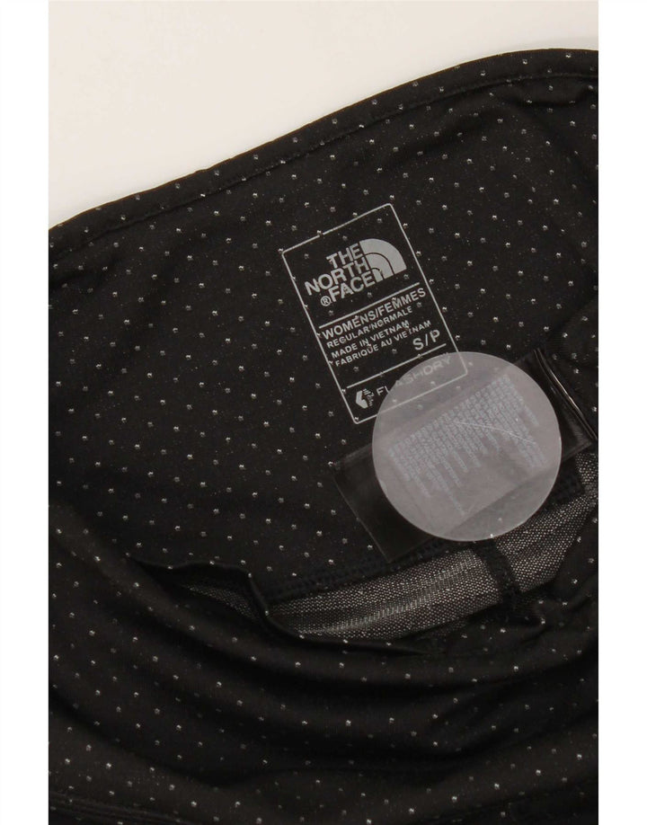 The North Face Womens Crop Leggings UK 8 Small Black Spotted Polyester