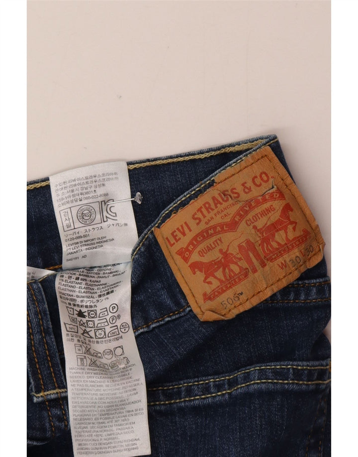 Levi's Womens 506 Straight Jeans W30 L30 Blue Cotton