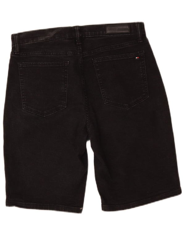 Tommy Hilfiger Womens Bermuda Slim Denim Shorts W29 Medium  Black Cotton