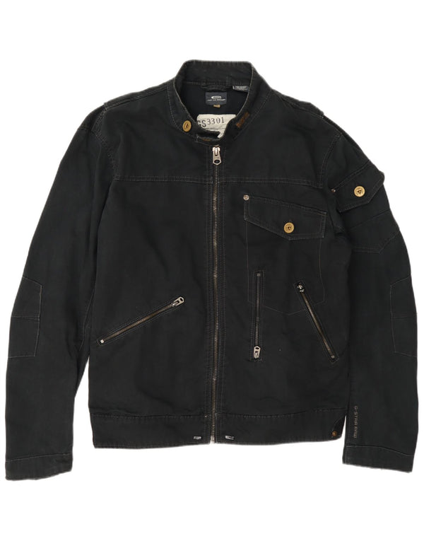 G-Star Herre Graphic Utility Jacket UK 42 XL Navy Blue Cotton