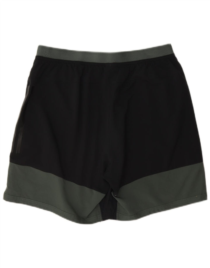 Adidas Short de sport Climacool pour homme - Large - Noir - Polyester color block