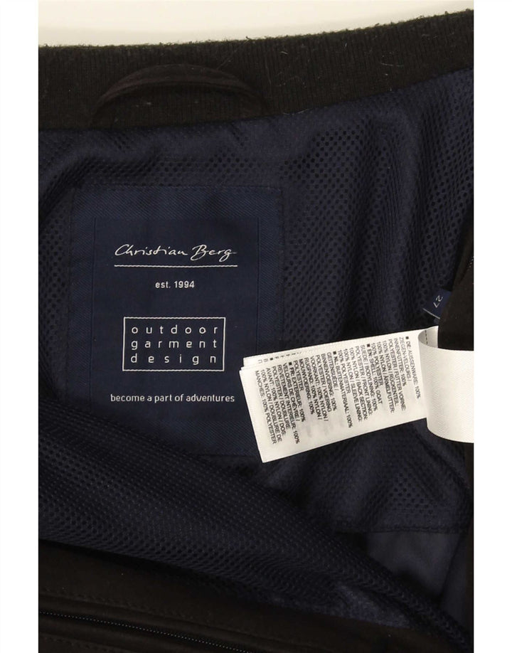 Christian Berg Herre Bomber Ruskindsjakke UK 38 Medium Navy Blue Ruskind