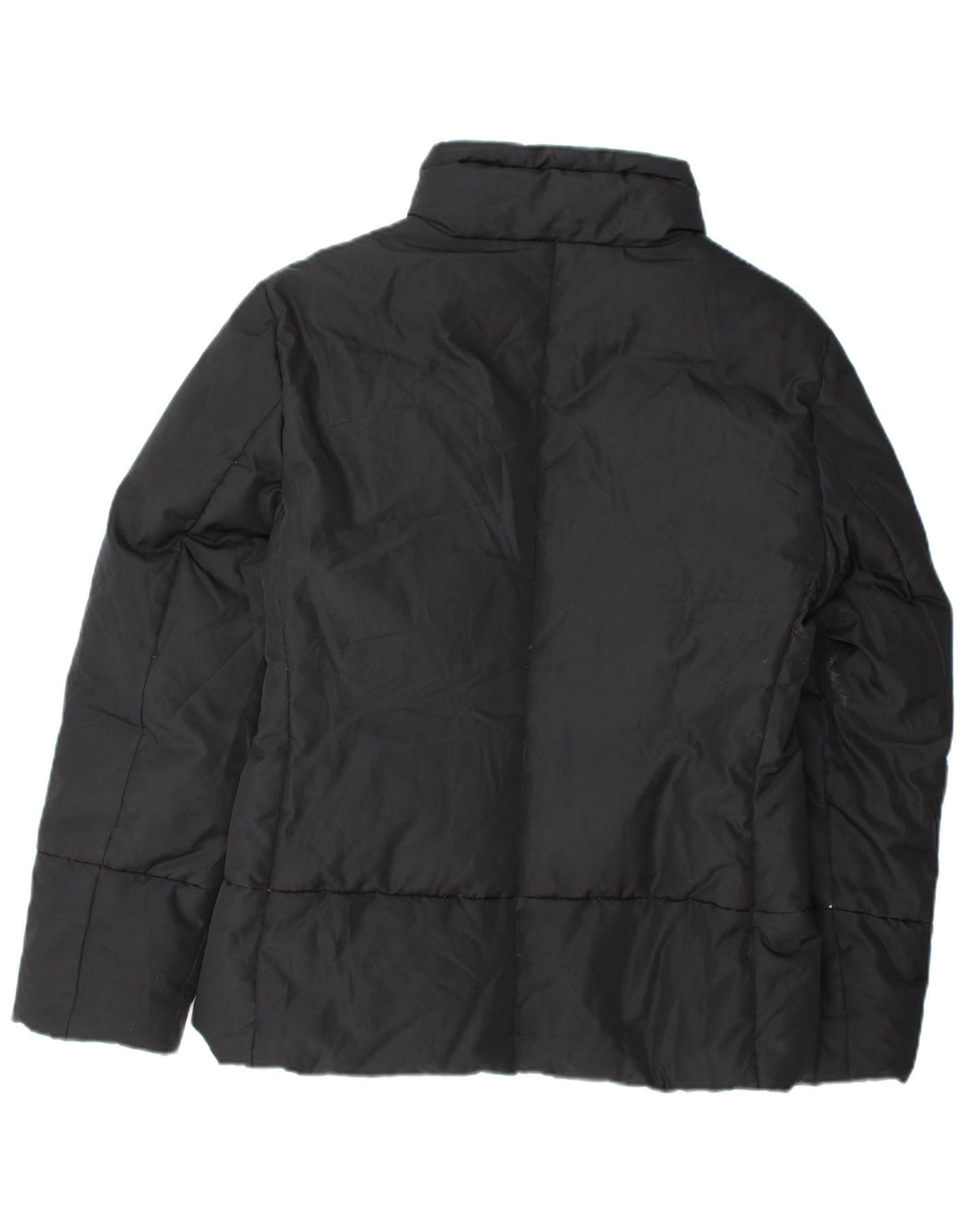 SISLEY Womens Padded Jacket UK 14 Medium Black Polyester