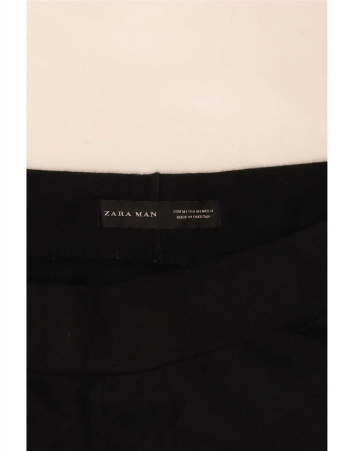 Zara Mens Tracksuit Trousers Joggers Medium Black Polyester