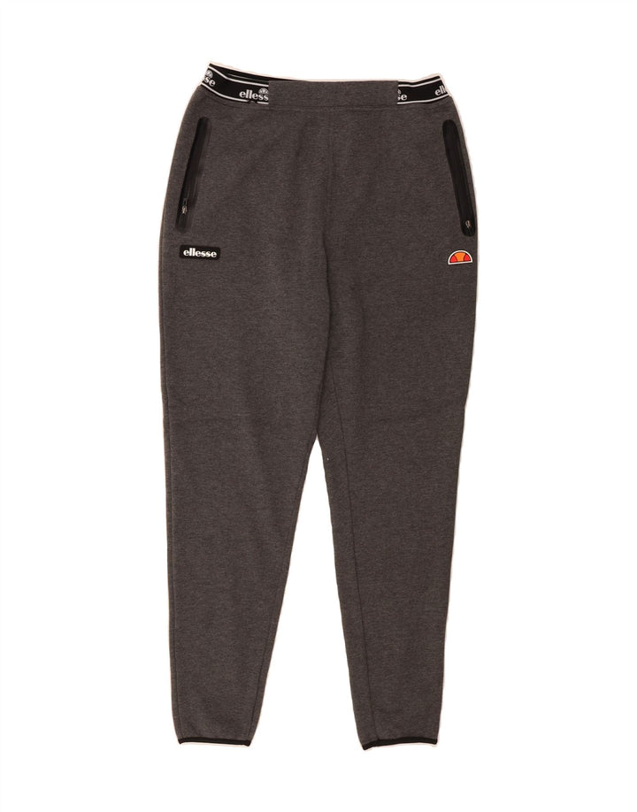 ELLESSE Womens Graphic Tracksuit Trousers UK 16 Large  Grey Polyester Vintage Ellesse and Second-Hand Ellesse from Messina Hembry 