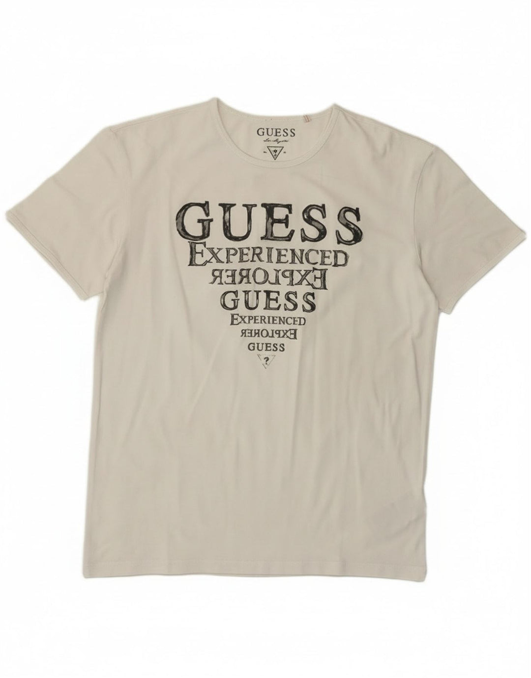 Guess Womens Graphic T-Shirt Top EU 38 Medium White Cotton Classic