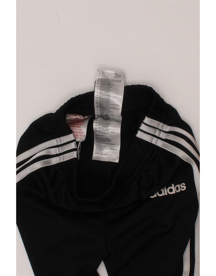 Adidas Boys Tracksuit Trousers Joggers 2-3 Years  Black Polyester