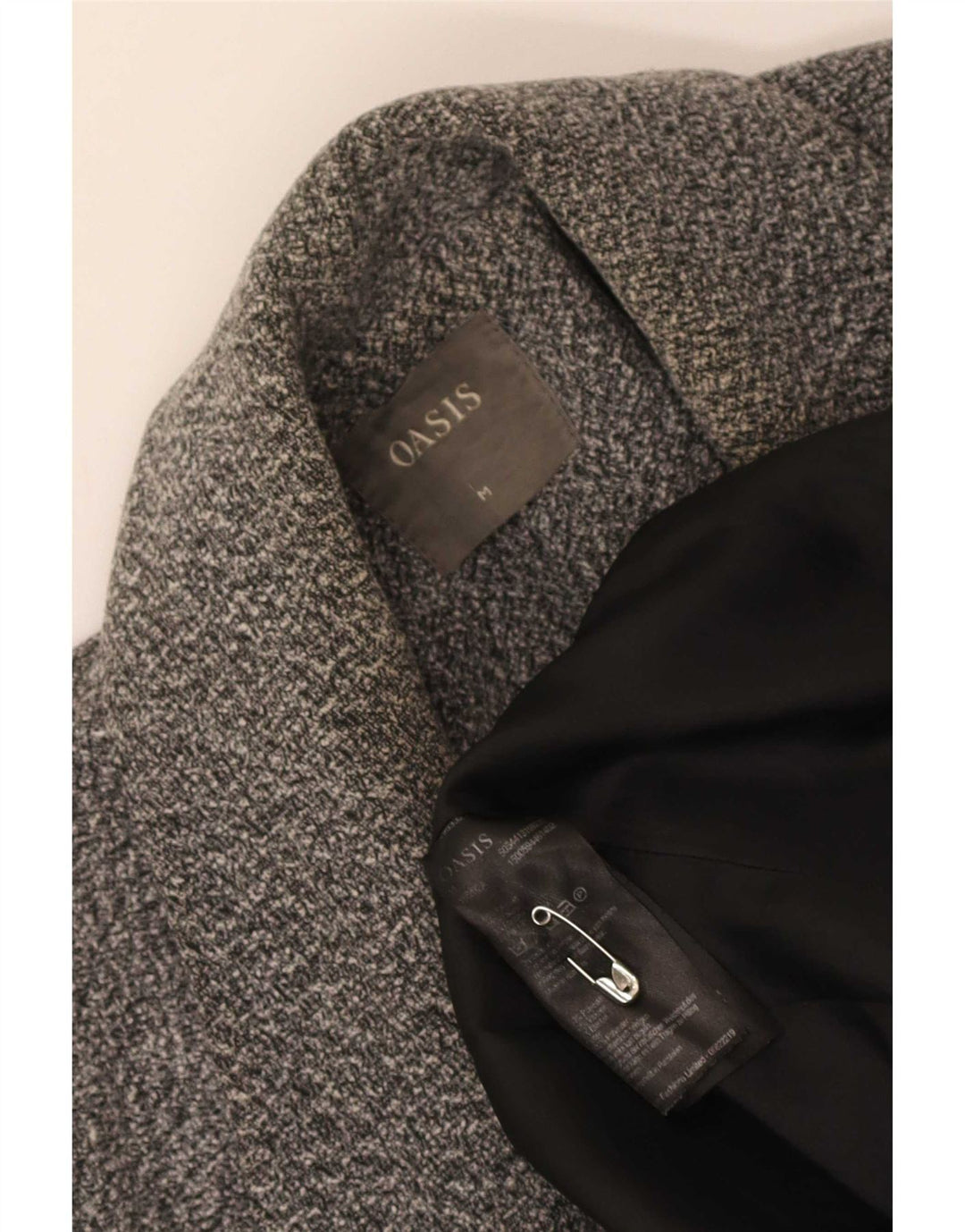 Oasis Womens Regular Fit Overfrakke UK 14 Medium Grey Flecked Polyester