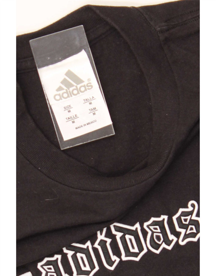 T-shirt grafica da uomo Adidas Top media nera