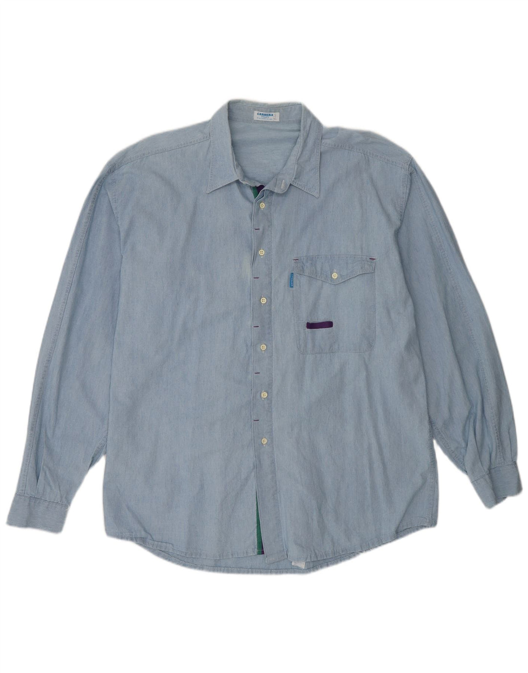 Carrera Chemise Homme XL Bleu Coton
