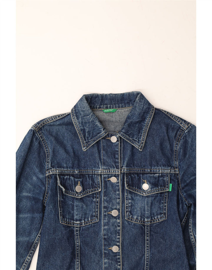 BENETTON Womens Denim Jacket UK 6 XS Blue Cotton Vintage Benetton and Second-Hand Benetton from Messina Hembry 