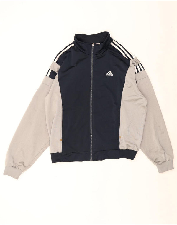 Adidas Veste de survêtement pour homme UK 44/46 Large Bleu marine Colourblock