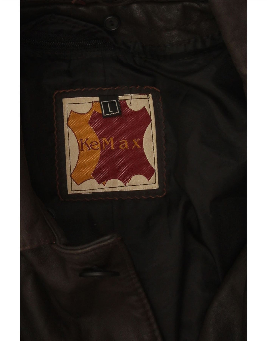 Vintage Mens Leather Jacket UK 40 Large Brown Leather
