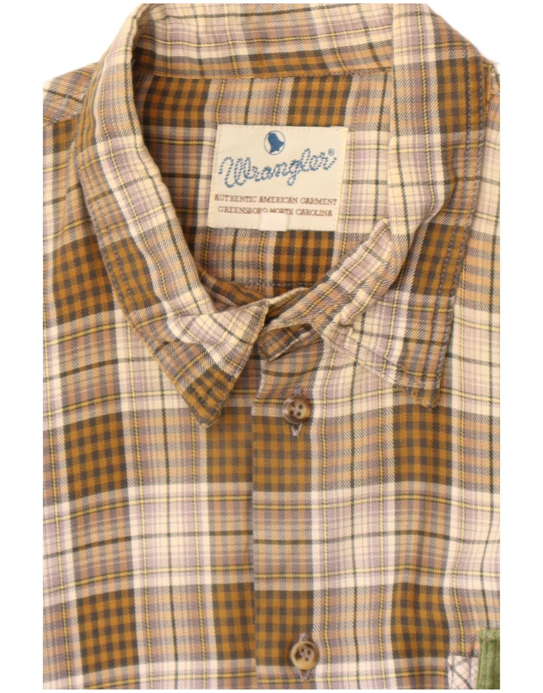 Wrangler Camisa De Franela Hombre XL Cuadros Marrón