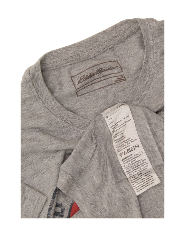 EDDIE BAUER Mens Graphic T-Shirt Top Small Grey Cotton Vintage Eddie Bauer and Second-Hand Eddie Bauer from Messina Hembry 