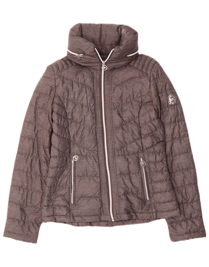 Michael Kors Chaqueta acolchada para mujer UK 10 Small Grey Nylon