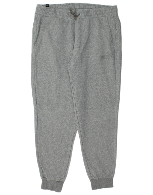 Puma Mens Tracksuit Trousers Joggers XL  Grey Cotton