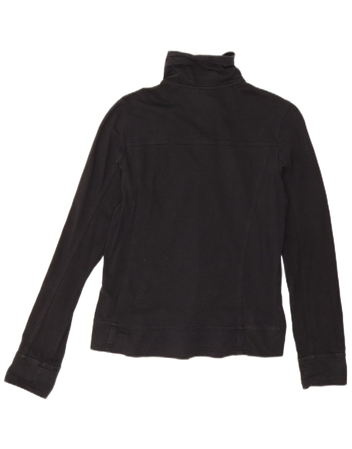 Champion Womens Easy Fit Tracksuit Top Jacket UK 10 Small Black
